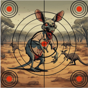 Kangaroo Zombie Shooting Target - 100 Pack